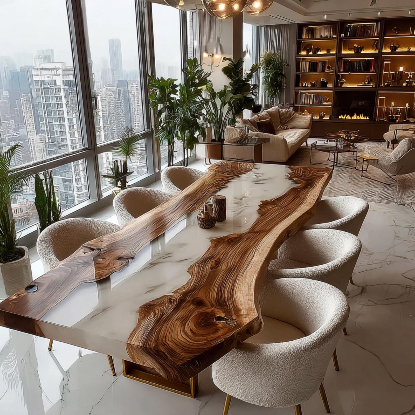 Walnut River Dining Table | Custom Live Edge Hardwood Furniture