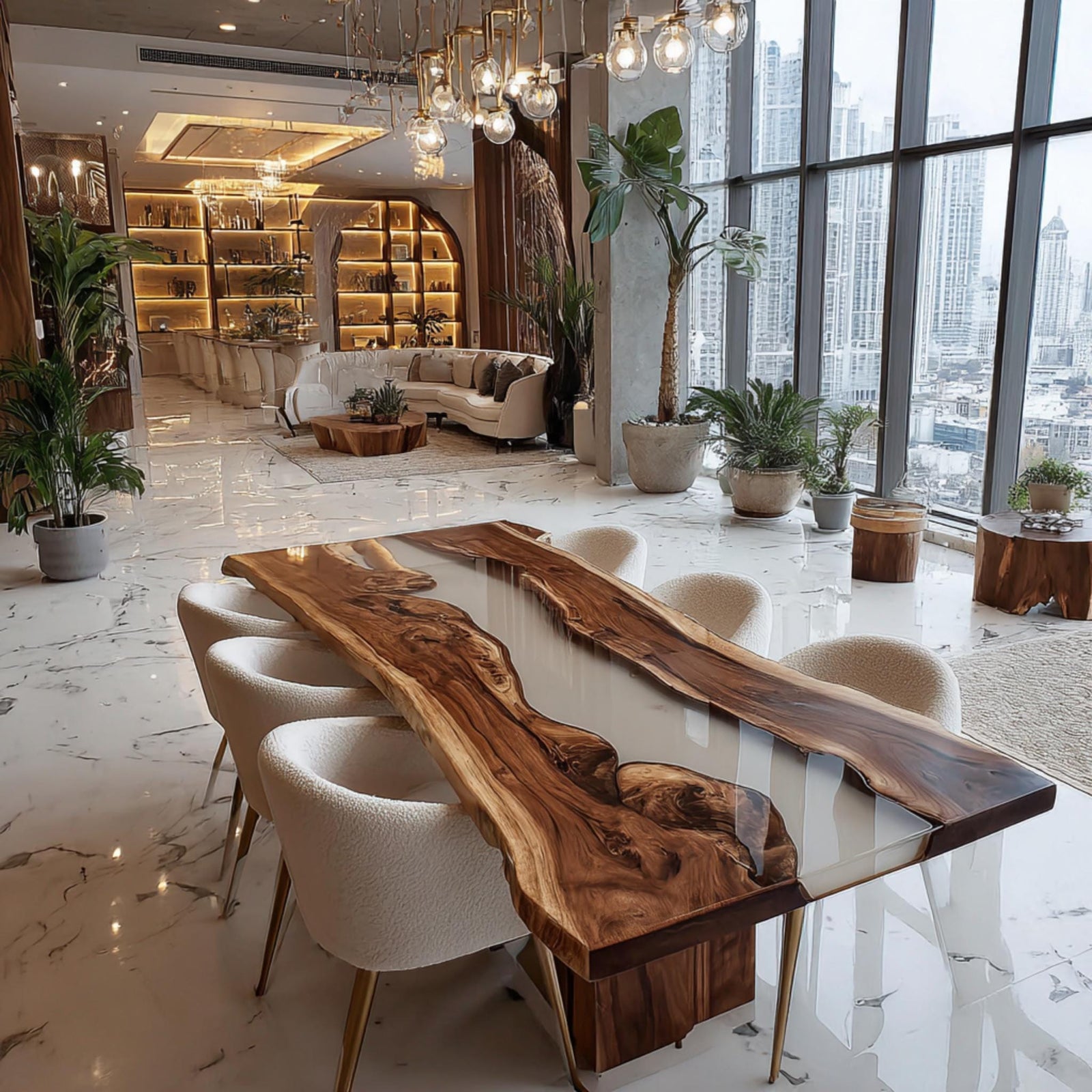 Walnut River Dining Table | Custom Live Edge Hardwood Furniture