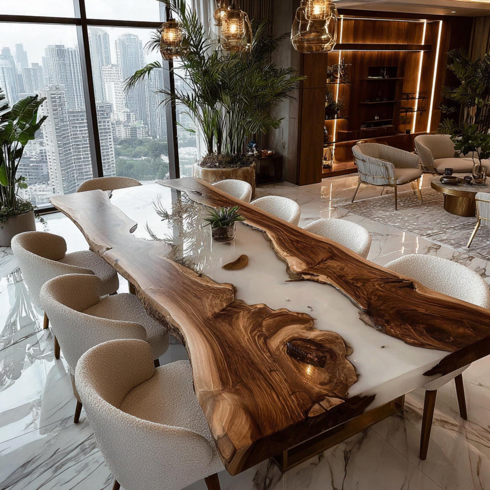 Walnut River Dining Table | Custom Live Edge Hardwood Furniture