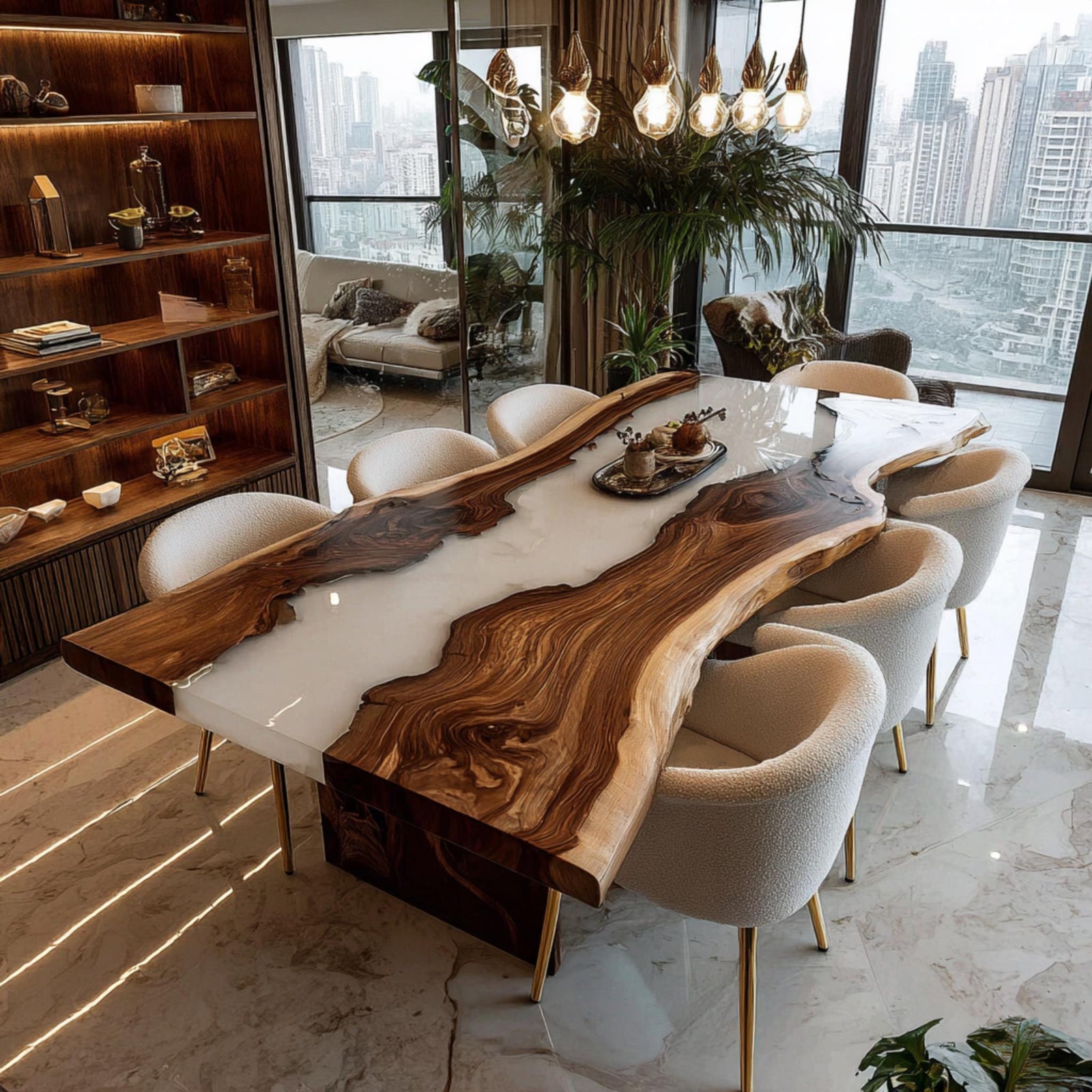 Walnut River Dining Table | Custom Live Edge Hardwood Furniture