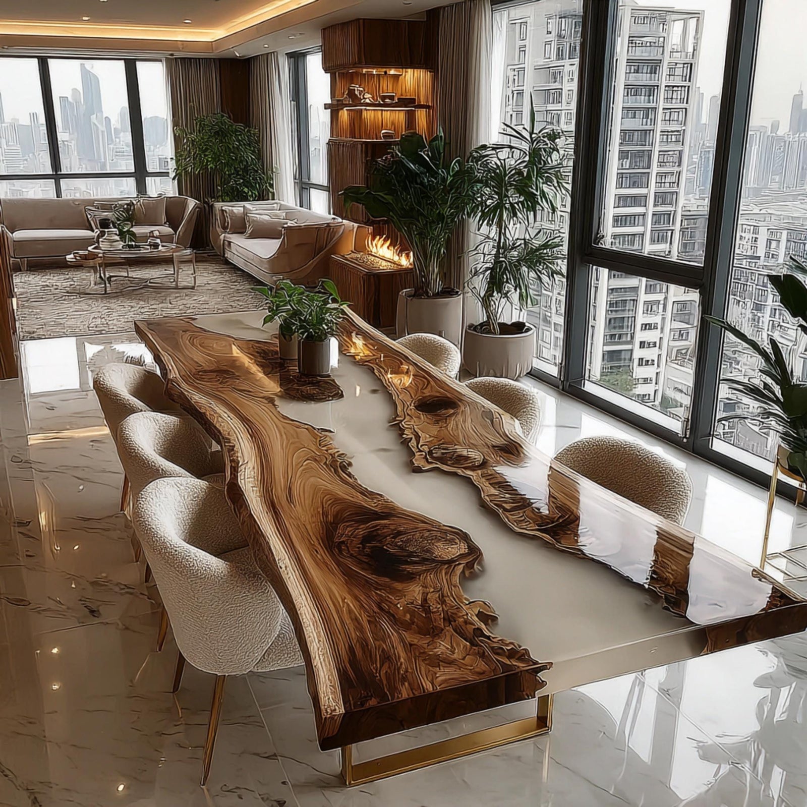 Walnut River Dining Table | Custom Live Edge Hardwood Furniture