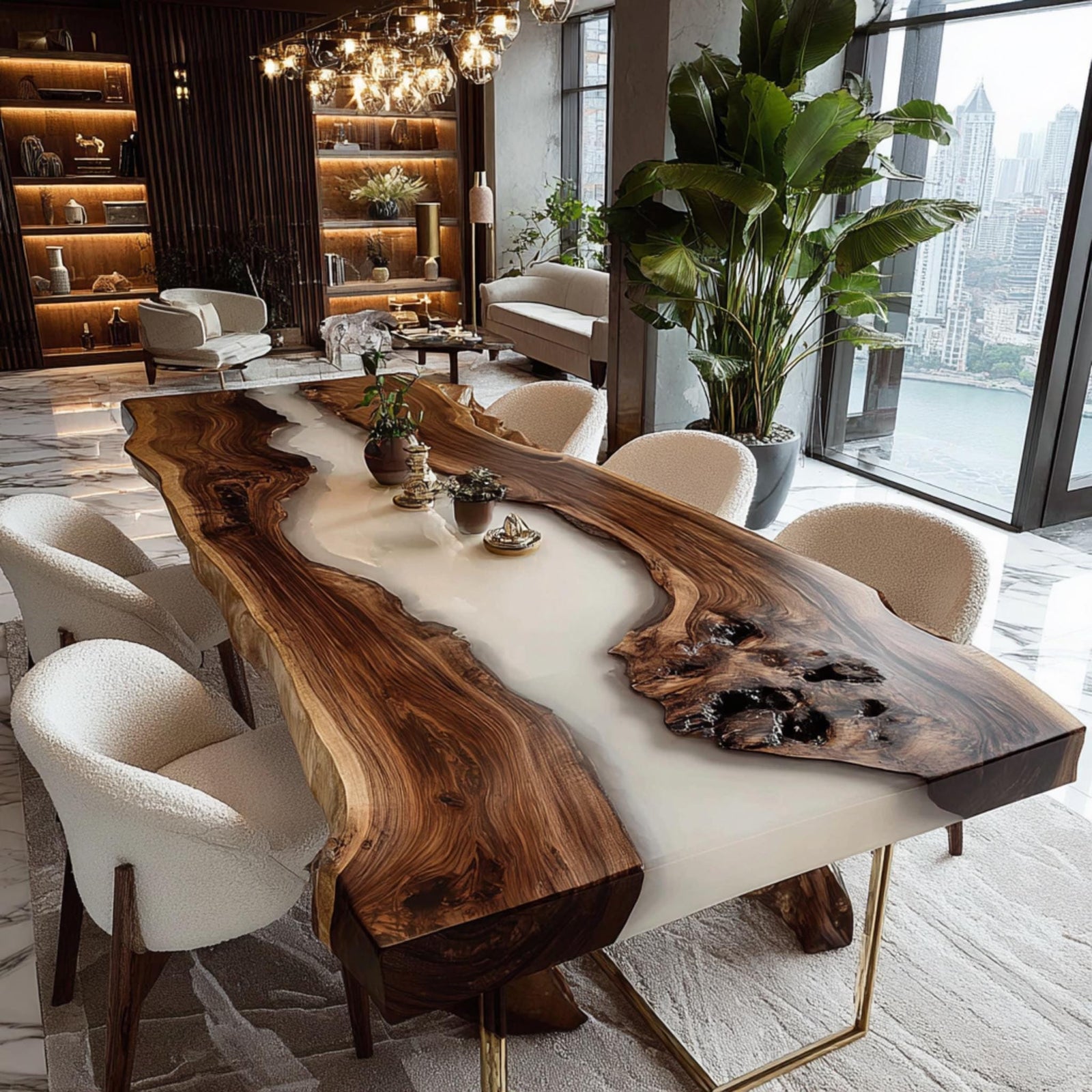 Walnut River Dining Table | Custom Live Edge Hardwood Furniture