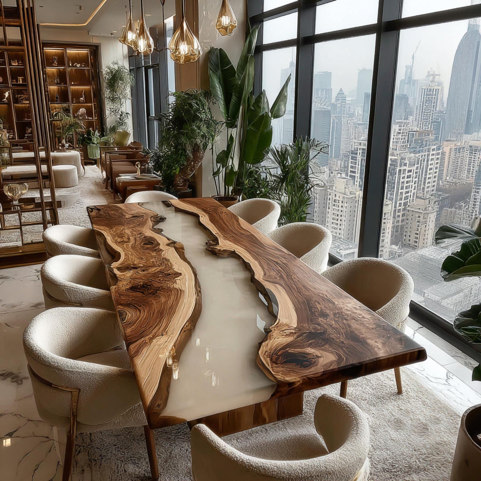 Walnut River Dining Table | Custom Live Edge Hardwood Furniture