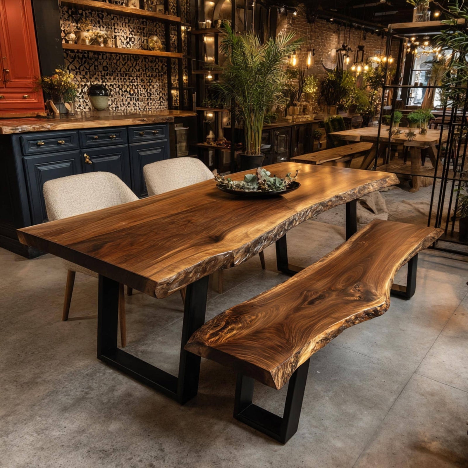 Modern Solid Wood Dining Table | Handmade Walnut Kitchen Table | Custom Luxury Furniture