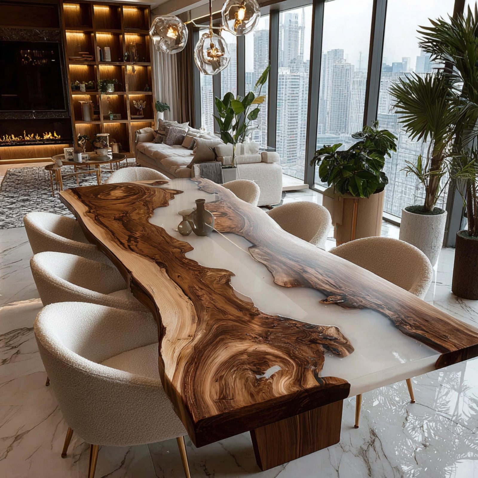 Walnut River Dining Table | Custom Live Edge Hardwood Furniture